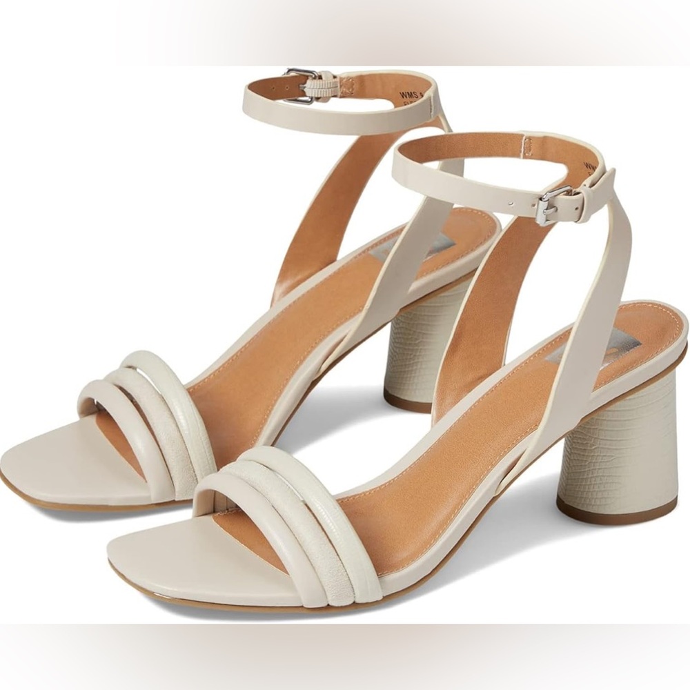 🖤❤️ DV Dolce Vita Women's Fleck Heeled Sandal Size 6.5 Ivory color